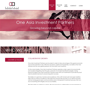 Web Design by greenstream for One Asia Investment Partners | Design: #2927932