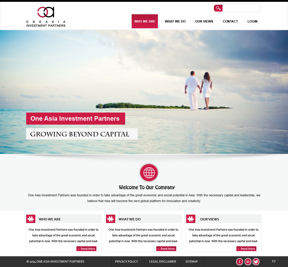 Web Design by pb for One Asia Investment Partners | Design #2911576