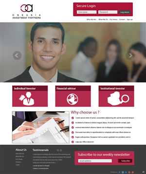 Web Design by pb for One Asia Investment Partners | Design: #2915865