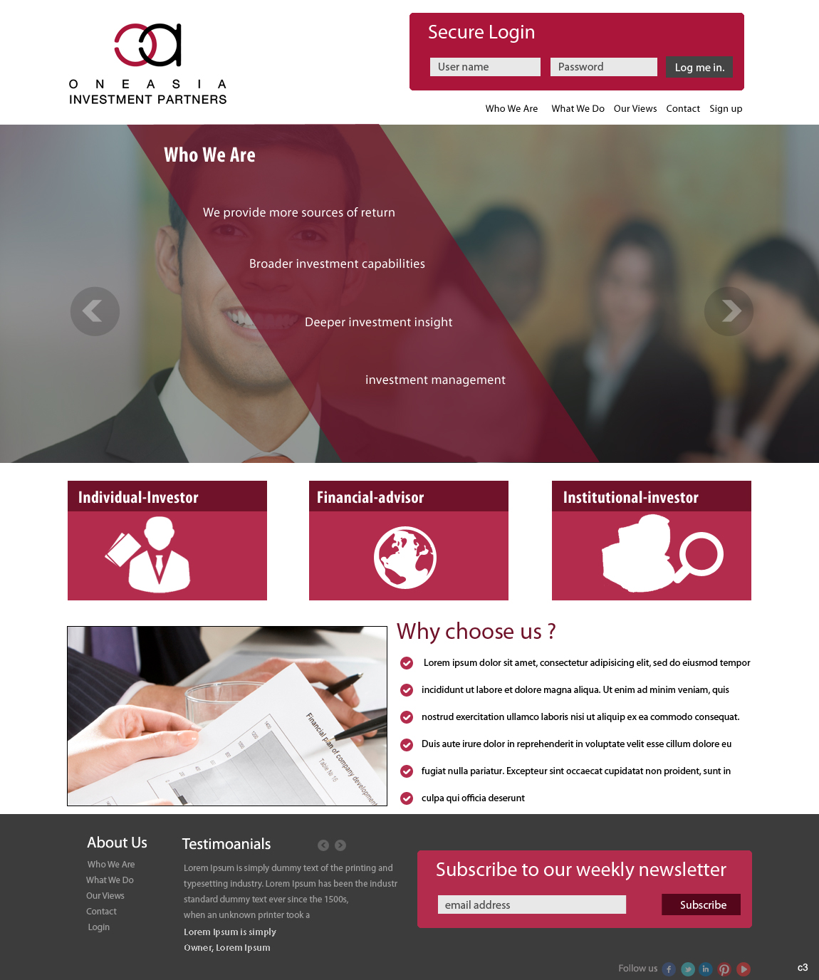Web Design by pb for One Asia Investment Partners | Design #2915869