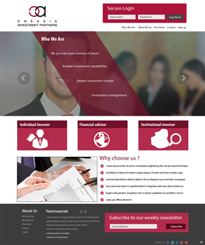 Web Design by pb for One Asia Investment Partners | Design: #2915869