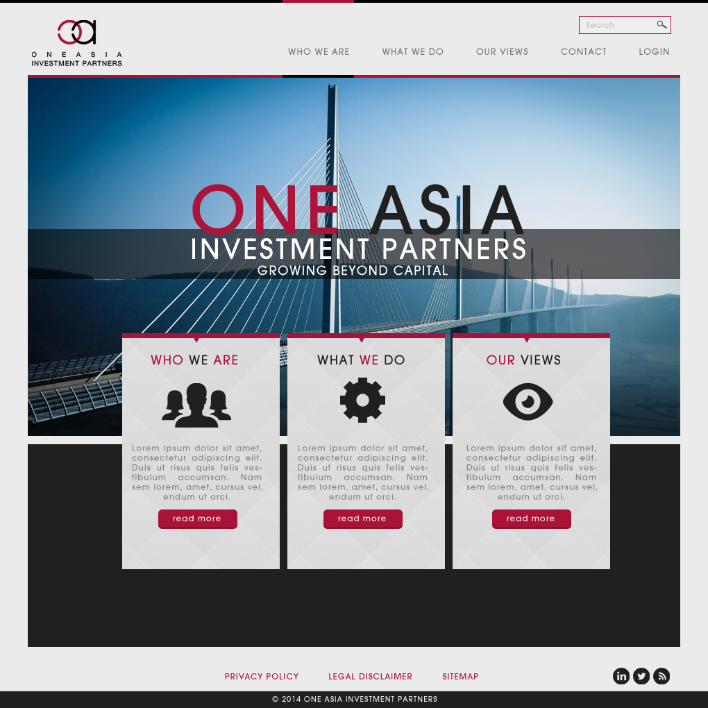 Web Design by JM for One Asia Investment Partners | Design #2944938