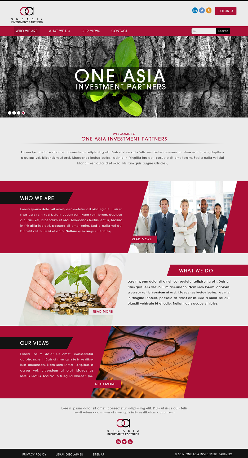 Web Design by JM for One Asia Investment Partners | Design #2945125