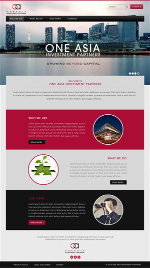 Web Design by JM for One Asia Investment Partners | Design: #2945244