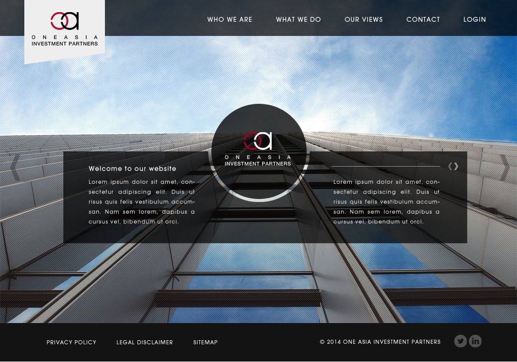 Web Design by JM for One Asia Investment Partners | Design #2945364