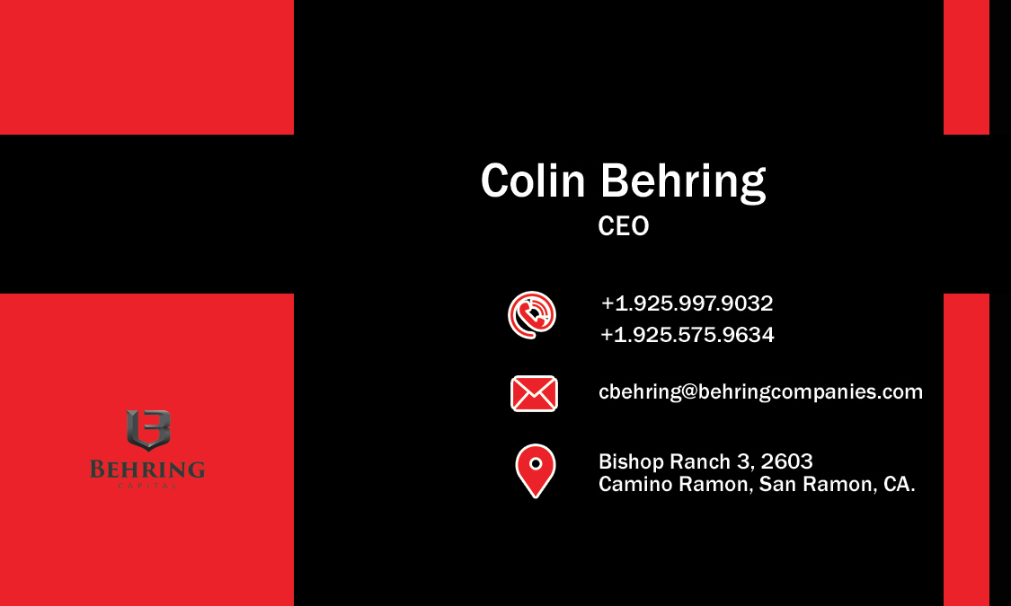 Business Card Design by diana popescu for Behring Co. | Design #19787334
