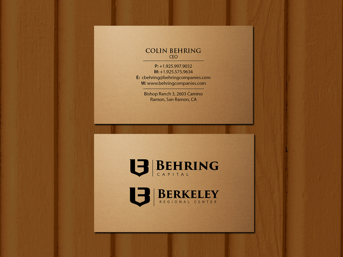 Business Card Design by Creations Box 2015 for Behring Co. | Design #19794317
