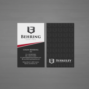Business Card Design by Creations Box 2015 for Behring Co. | Design: #19802183