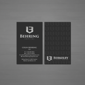 Business Card Design by Creations Box 2015 for Behring Co. | Design: #19802186