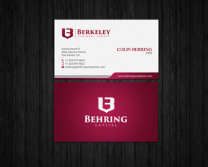 Business Card Design by chandrayaan.creative for Behring Co. | Design: #19793087