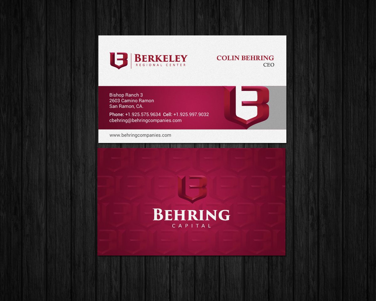 Business Card Design by chandrayaan.creative for Behring Co. | Design #19794296
