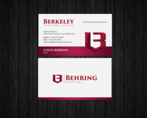 Business Card Design by chandrayaan.creative for Behring Co. | Design: #19794297