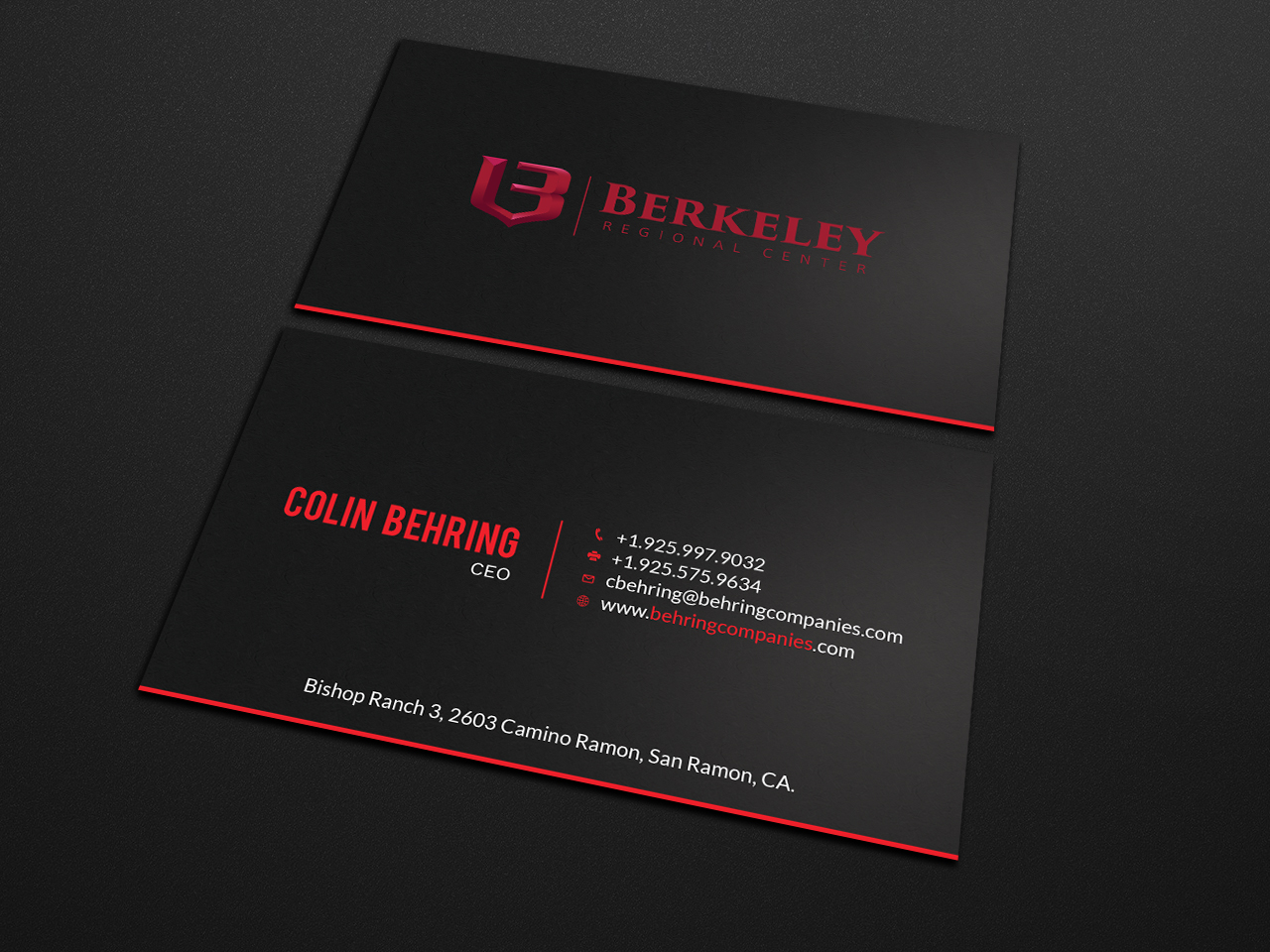 Business Card Design by Tripti Ranjan Gain for Behring Co. | Design #19797895