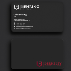 Business Card Design by Sujan4art for Behring Co. | Design: #19808924