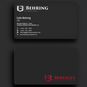 Business Card Design by Sujan4art for Behring Co. | Design: #19808930