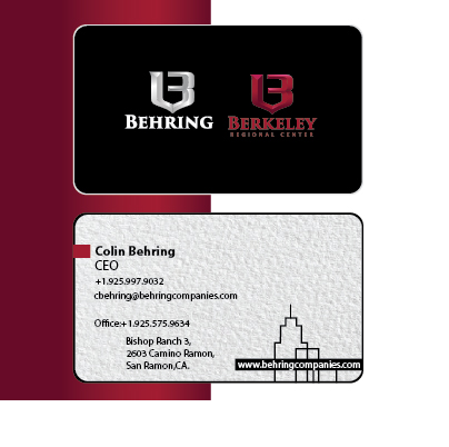 Business Card Design by DOORBEEN for Behring Co. | Design #19810902