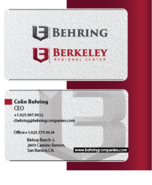 Business Card Design by DOORBEEN for Behring Co. | Design: #19811015