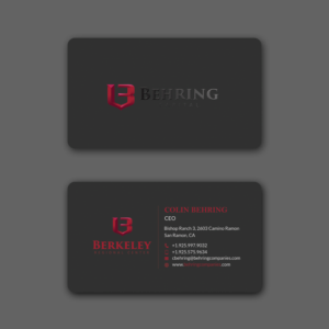 Business Card Design by Srabon55014 for Behring Co. | Design: #19798124