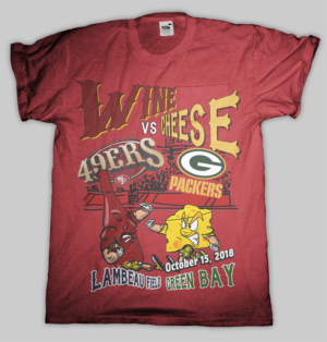 T-Shirt Design for 49ers Fans going to Lambeau Field in Green Bay | Diseño de Camiseta por dundun
