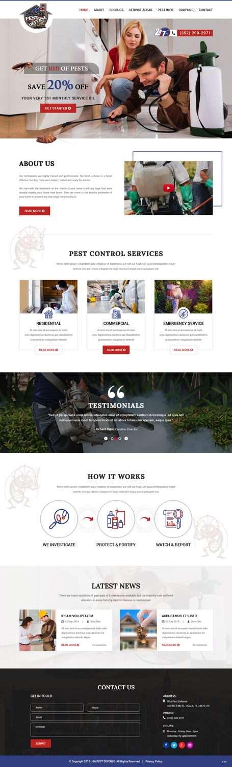 Diseño Web por pb para USA Home Inspections | Diseño #19786464