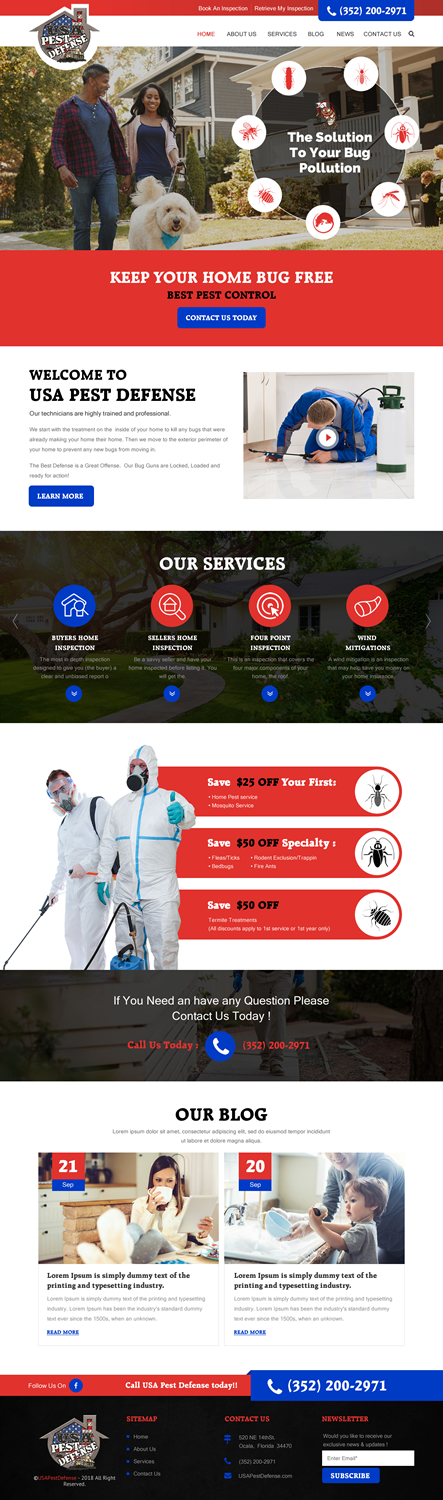 Web Design by rightway for USA Home Inspections | Design #19795634