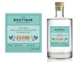 The Boutique Distillery - Gin Bottle Label | Label Design by JoGraphicDesign