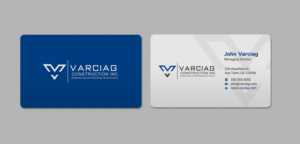 Design de Carte de Visite par INDIAN_Ashok pour Varciag Construction  Inc | Design : #19782139