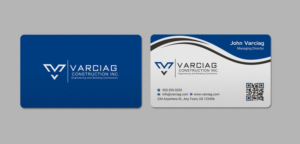 Design de Carte de Visite par INDIAN_Ashok pour Varciag Construction  Inc | Design : #19782144