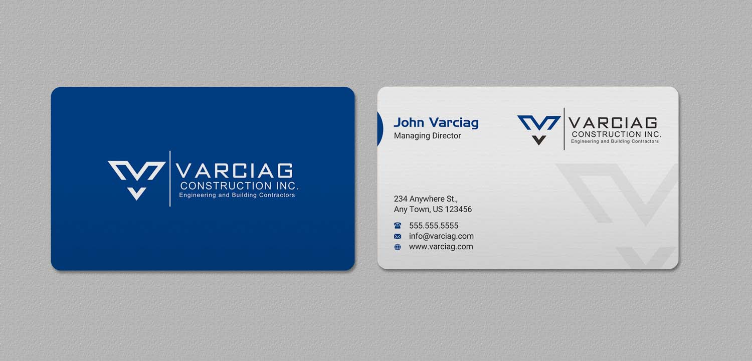 Diseño de Tarjeta de Presentación por INDIAN_Ashok para Varciag Construction  Inc | Diseño #19782147