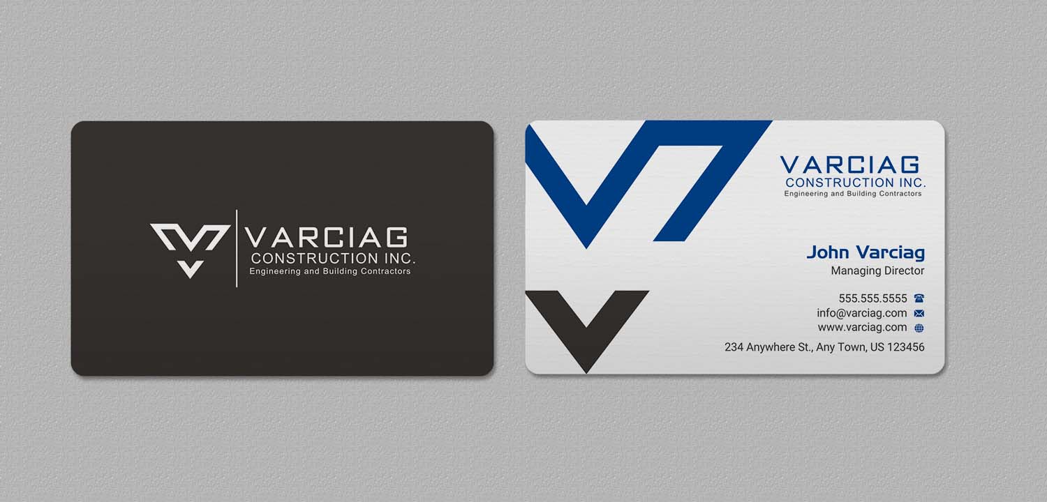 Diseño de Tarjeta de Presentación por INDIAN_Ashok para Varciag Construction  Inc | Diseño #19782152