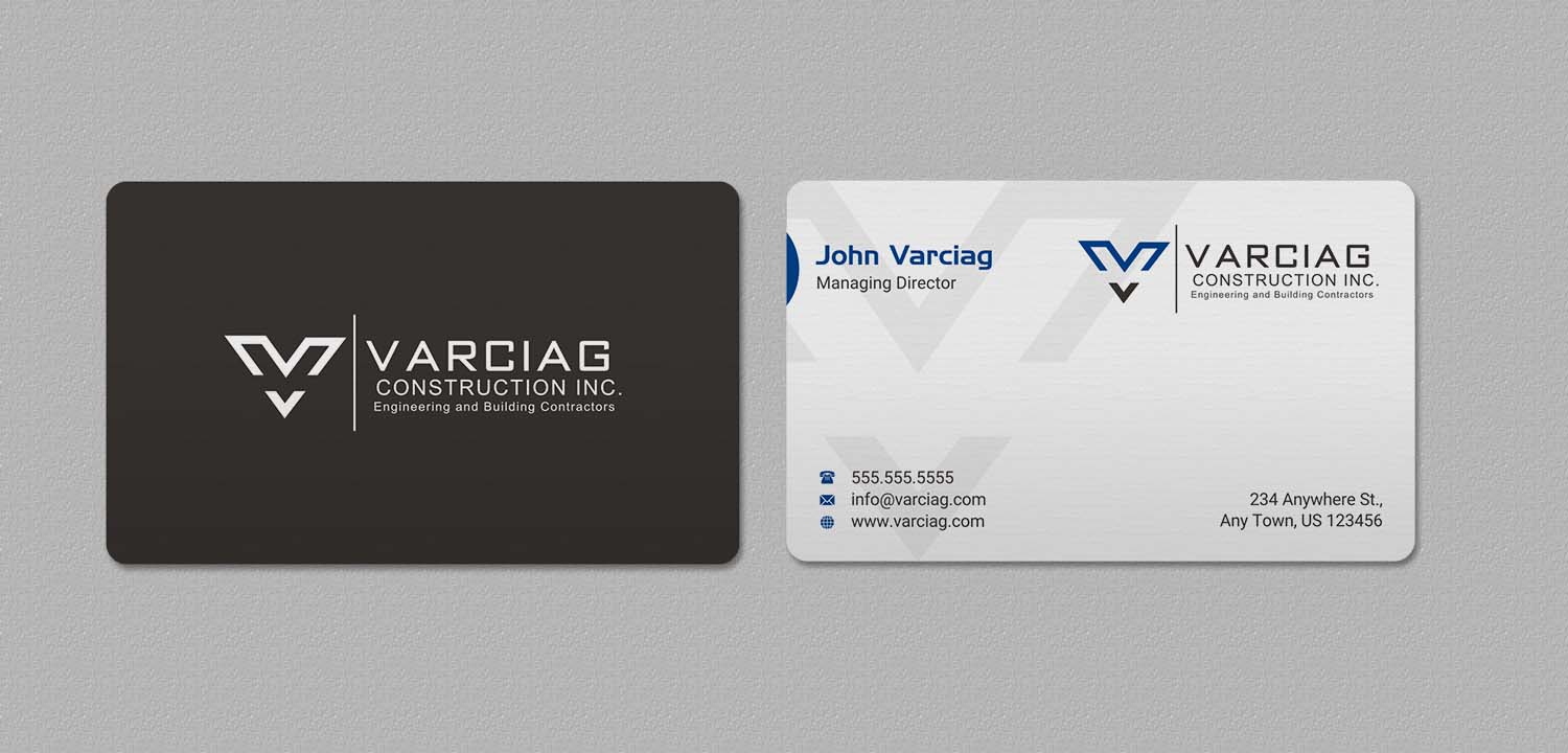 Diseño de Tarjeta de Presentación por INDIAN_Ashok para Varciag Construction  Inc | Diseño #19782157
