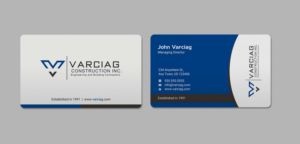 Diseño de Tarjeta de Presentación por INDIAN_Ashok para Varciag Construction  Inc | Diseño: #19782165