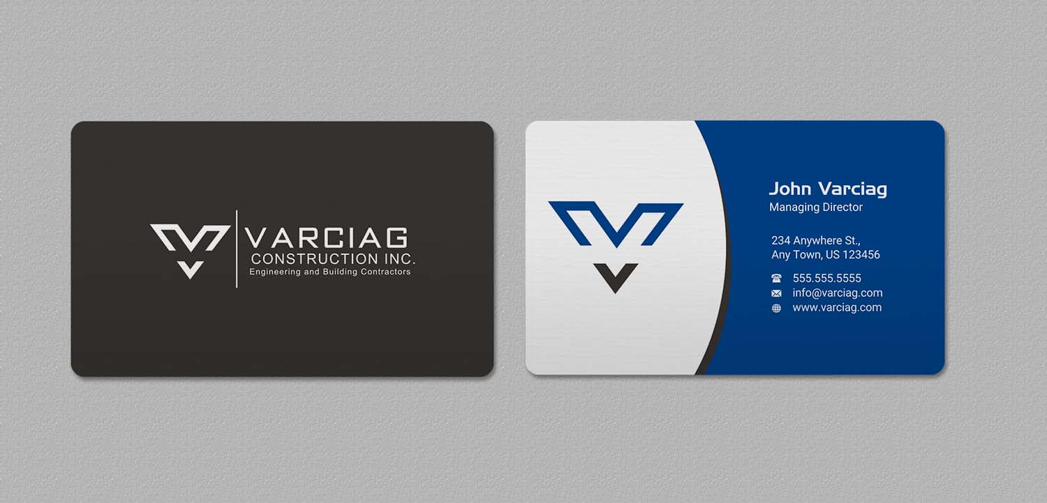 Diseño de Tarjeta de Presentación por INDIAN_Ashok para Varciag Construction  Inc | Diseño #19782168