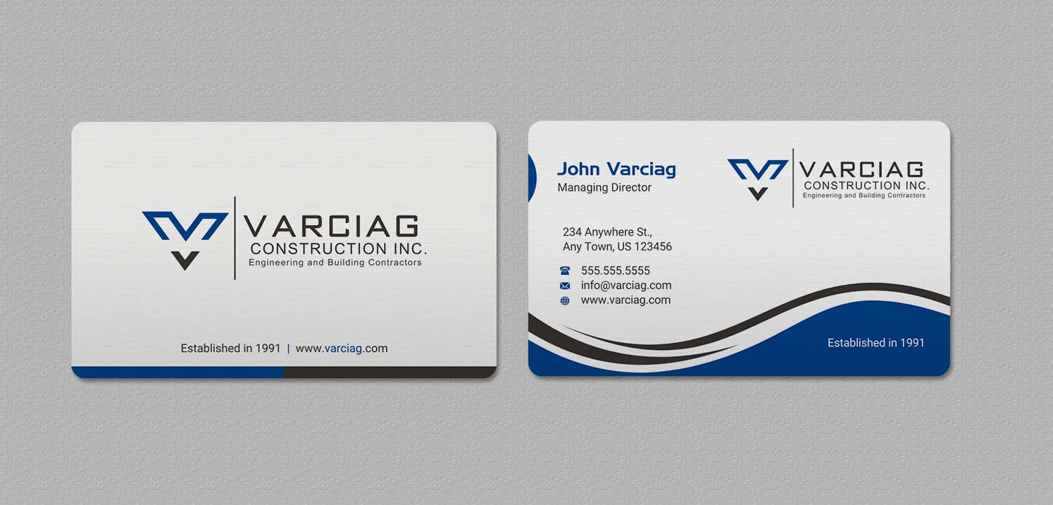 Diseño de Tarjeta de Presentación por INDIAN_Ashok para Varciag Construction  Inc | Diseño #19782170