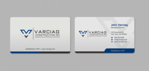 Diseño de Tarjeta de Presentación por INDIAN_Ashok para Varciag Construction  Inc | Diseño: #19782171