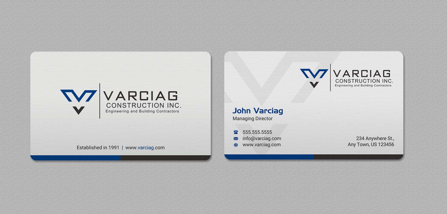 Diseño de Tarjeta de Presentación por INDIAN_Ashok para Varciag Construction  Inc | Diseño #19782172