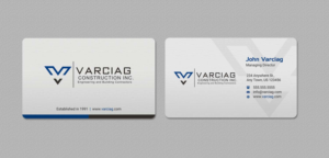 Diseño de Tarjeta de Presentación por INDIAN_Ashok para Varciag Construction  Inc | Diseño: #19782173