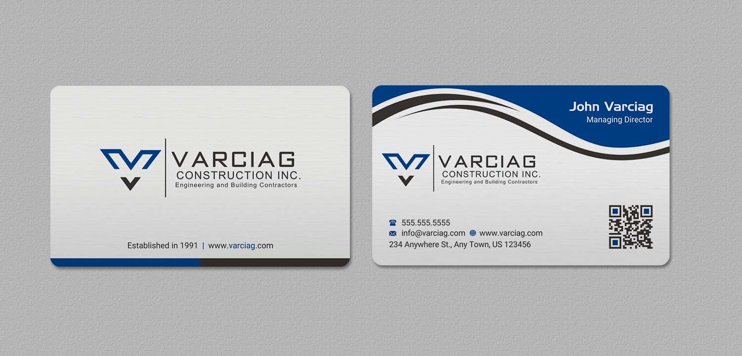 Diseño de Tarjeta de Presentación por INDIAN_Ashok para Varciag Construction  Inc | Diseño #19782175