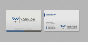 Diseño de Tarjeta de Presentación por INDIAN_Ashok para Varciag Construction  Inc | Diseño: #19782183