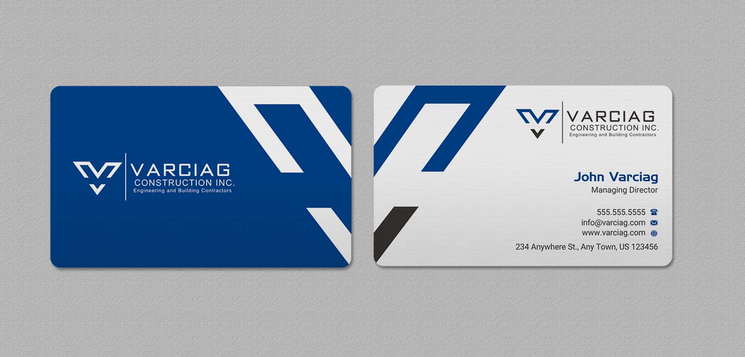 Diseño de Tarjeta de Presentación por INDIAN_Ashok para Varciag Construction  Inc | Diseño #19782187