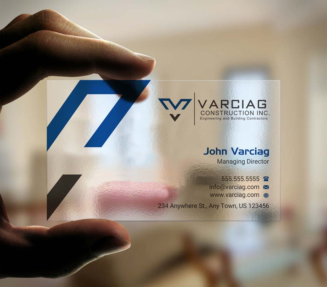 Diseño de Tarjeta de Presentación por INDIAN_Ashok para Varciag Construction  Inc | Diseño #19782188