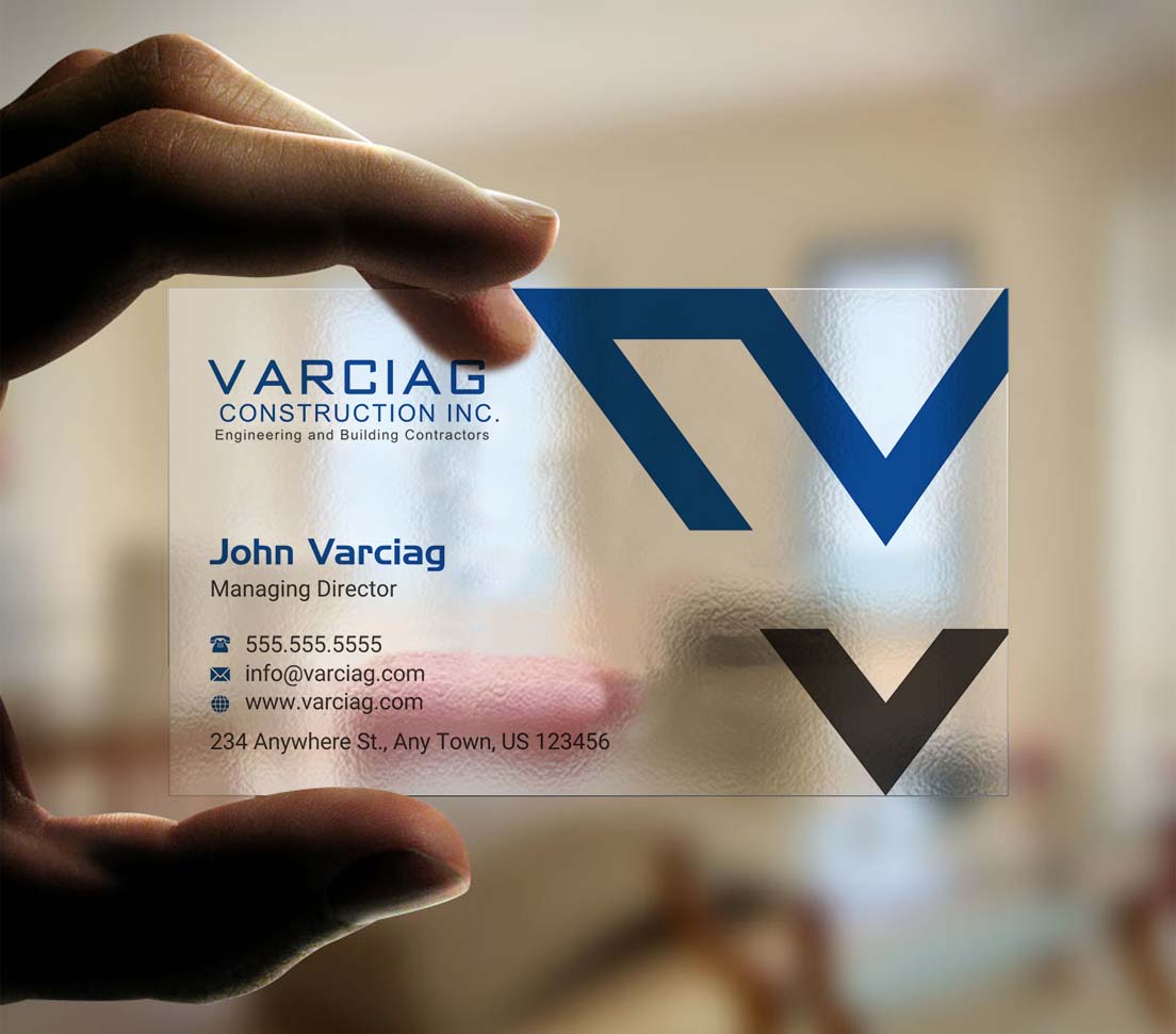 Diseño de Tarjeta de Presentación por INDIAN_Ashok para Varciag Construction  Inc | Diseño #19782198