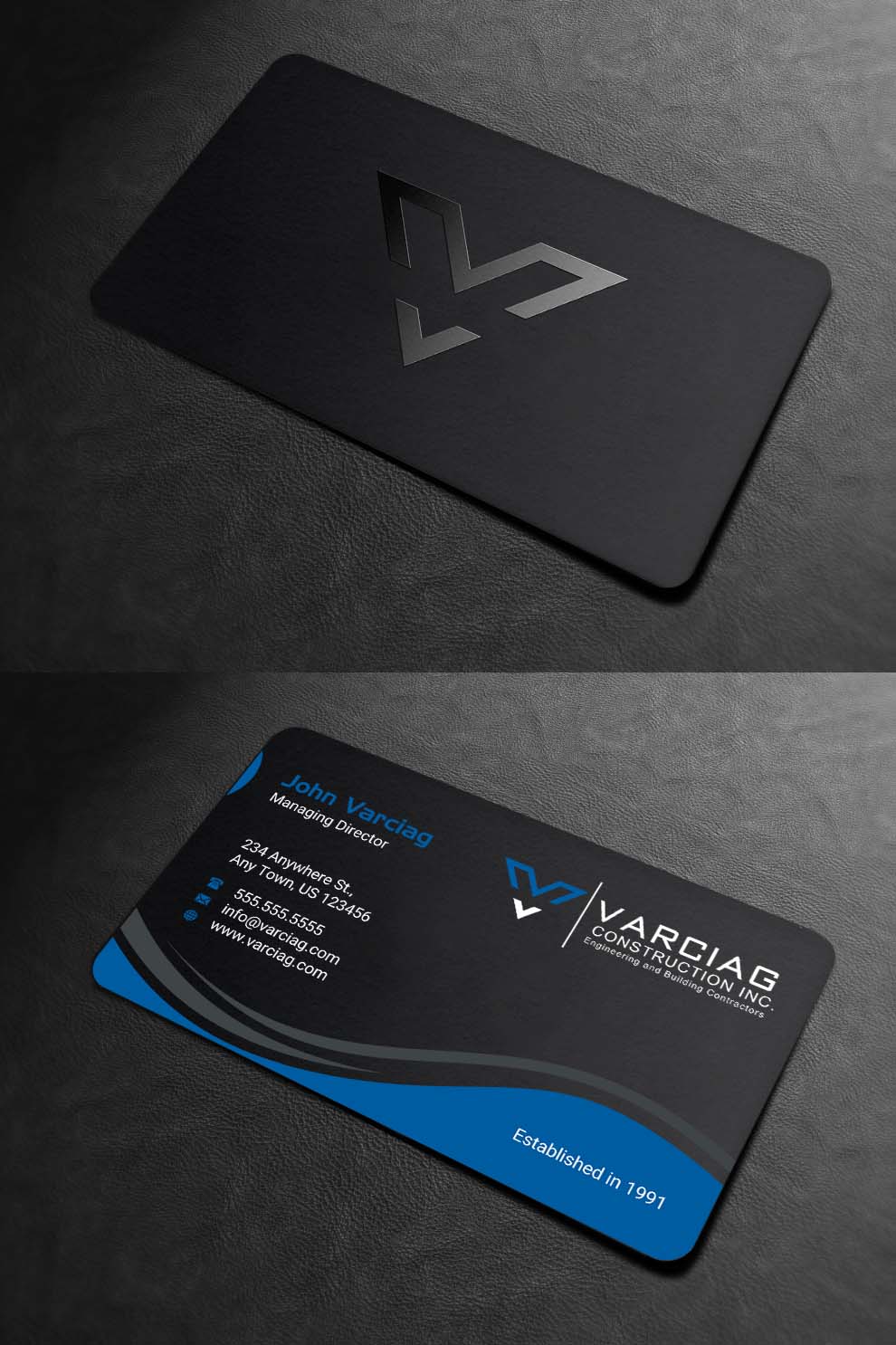 Diseño de Tarjeta de Presentación por INDIAN_Ashok para Varciag Construction  Inc | Diseño #19782204