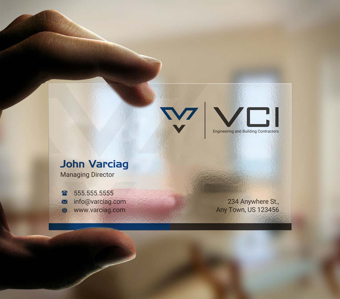 Diseño de Tarjeta de Presentación por INDIAN_Ashok para Varciag Construction  Inc | Diseño #19791101