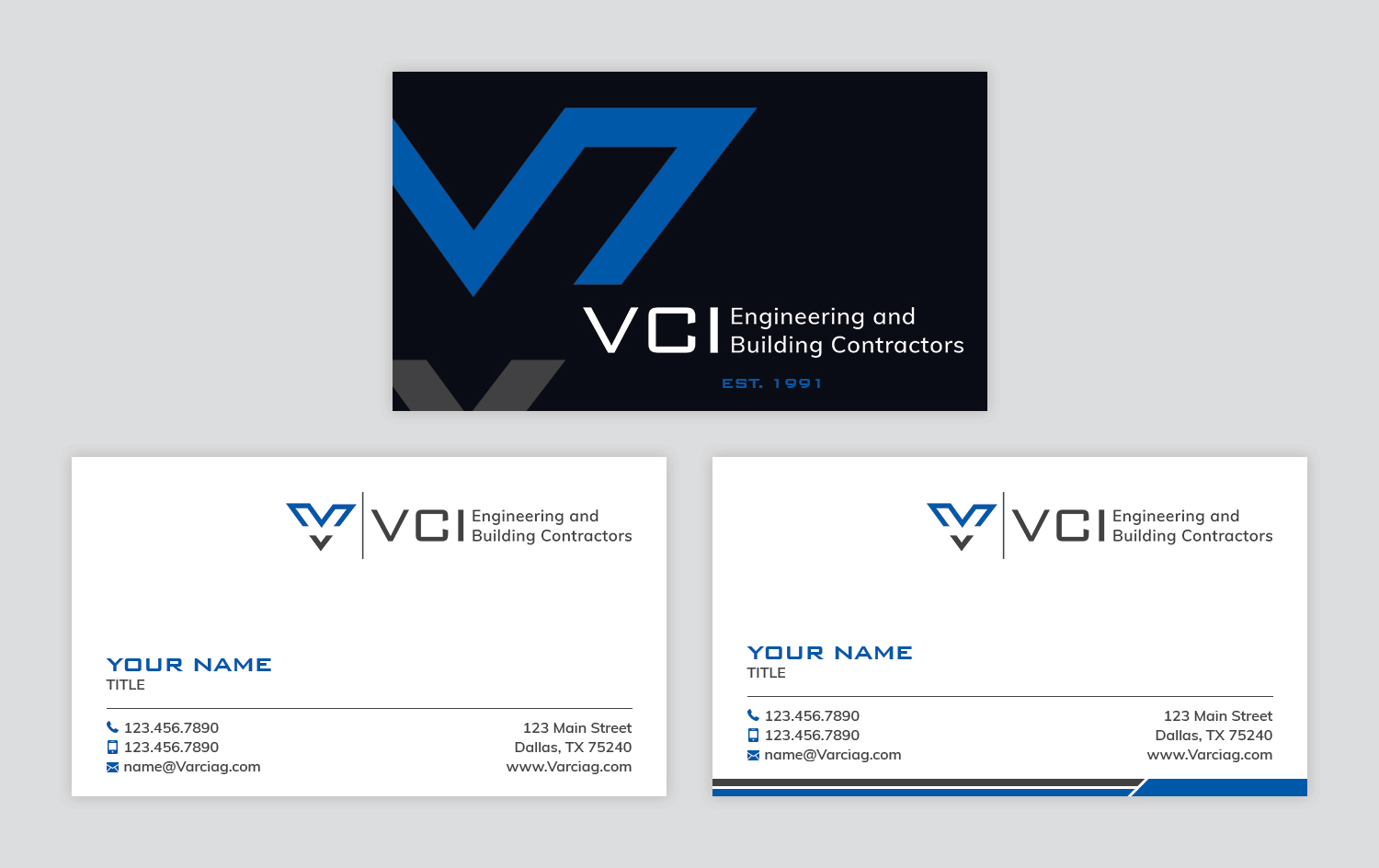 Visitenkarten-Design von MIND für Varciag Construction  Inc | Design #19782282