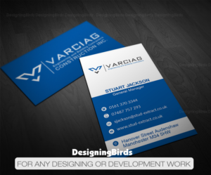 Design de Carte de Visite par Designing Birds pour Varciag Construction  Inc | Design : #19783311