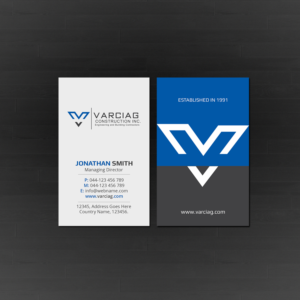 Diseño de Tarjeta de Presentación por Creations Box 2015 para Varciag Construction  Inc | Diseño: #19786962