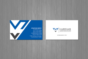 Diseño de Tarjeta de Presentación por Creations Box 2015 para Varciag Construction  Inc | Diseño: #19789218