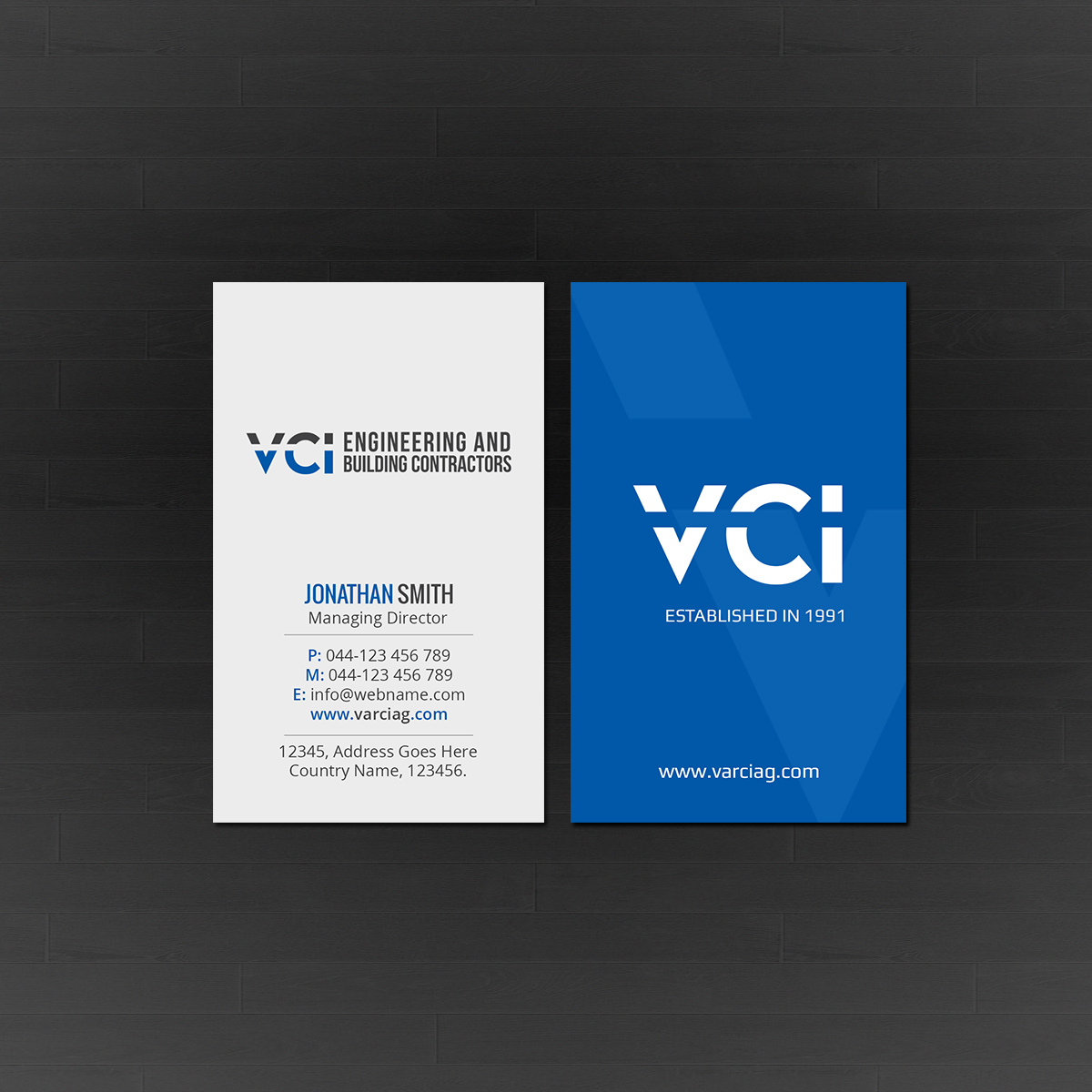 Diseño de Tarjeta de Presentación por Creations Box 2015 para Varciag Construction  Inc | Diseño #19790000