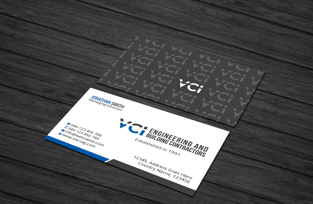 Diseño de Tarjeta de Presentación por Creations Box 2015 para Varciag Construction  Inc | Diseño #19790008